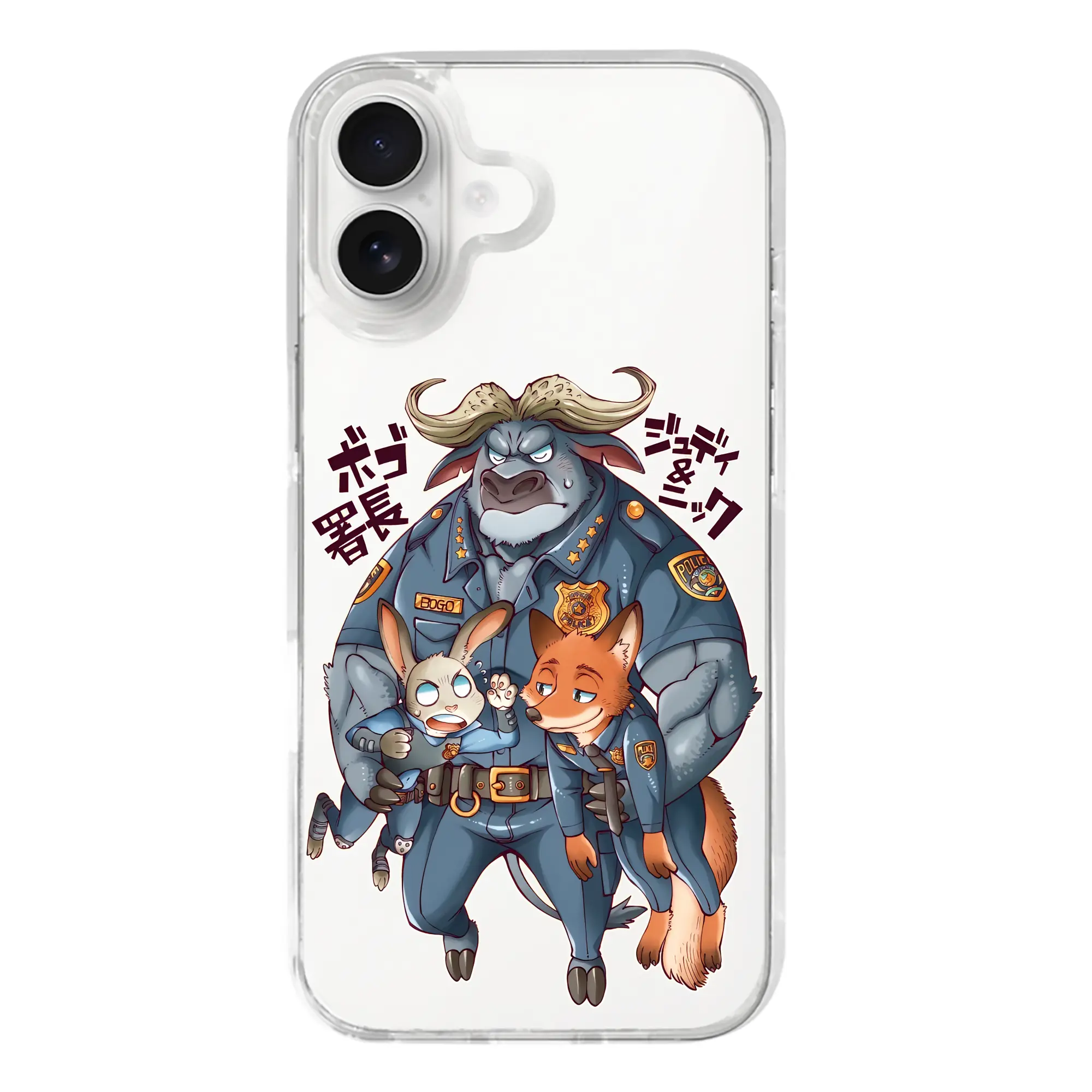 ズートピア グッズ,ボゴ署長 - iPhone 17シリーズ 透明スマホケース – 薄型・耐衝撃・精密フィット保護カバー